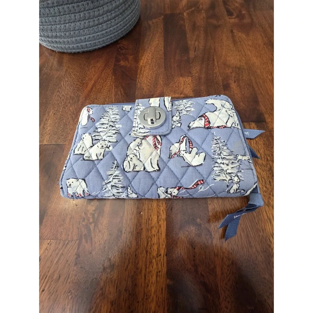 Vera Bradley Women's Passport Wallet Polar Bear Snow Hare Pattern